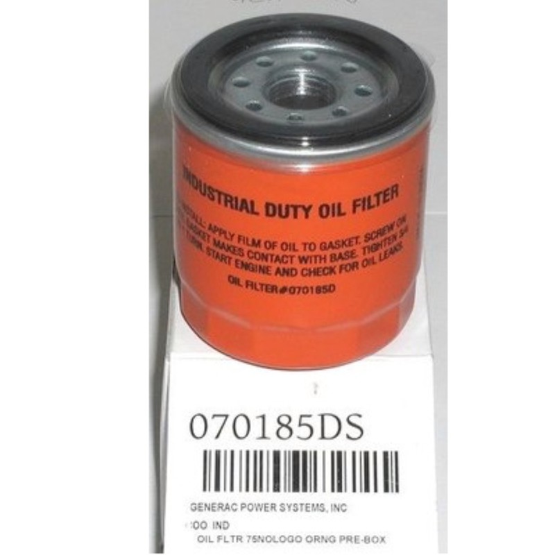 070185D Generac Oil Filter also 70185DS OEM Filter, Short Oil Filter