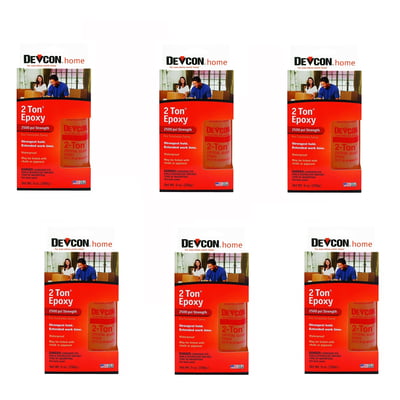 Free Shipping! 6 Pack Devcon 33345 S-33 2 Ton Crystal Clear Epoxy