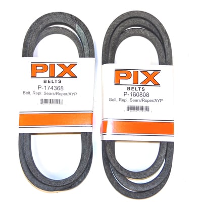 174368 & 180808 Pix Belt Set Compatible With Husqvarna 5321808/174368