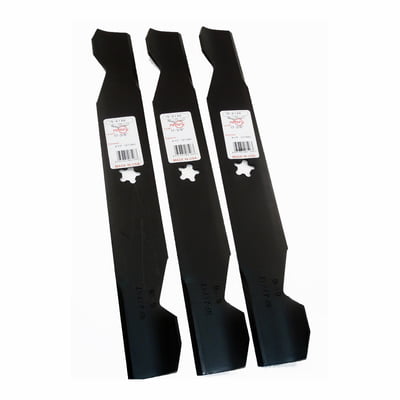 Free Shipping! 3Pk 6196 5 Point Star Blades Compatible With Craftsman / Husqvarna 137380, 532137380; Fits 50" Deck.