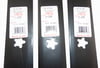 Free Shipping! 3Pk 6196 5 Point Star Blades Compatible With Craftsman / Husqvarna 137380, 532137380; Fits 50" Deck.