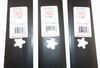 3Pk 6196 5 Point Star Blades Compatible With Craftsman / Husqvarna 137380, 532137380; Fits 50" Deck.