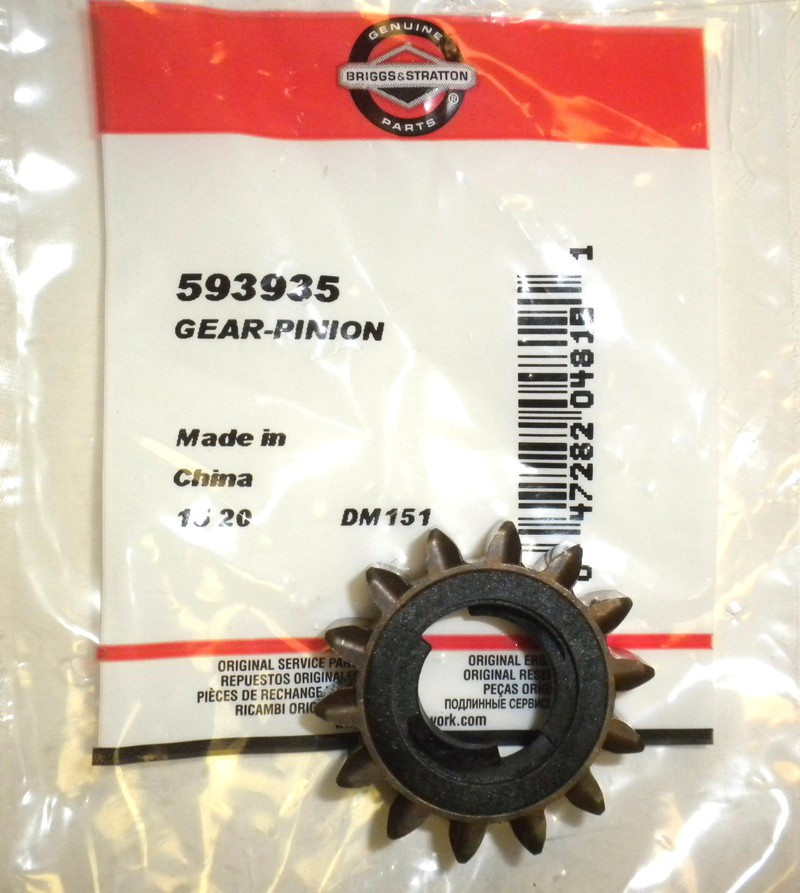 Troy Bilt Lawn Mower Parts >> 593935 Original Briggs & Stratton Starter Pinion Gear Troy Bilt Lawn Mower Parts >> 593935 Original Briggs & Stratton Starter Pinion Gear