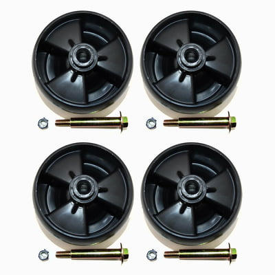 Free Shipping! 4PK Deck Wheels W/ Nuts & Bolts Compatible With MTD 734-04155 Toro 112-0677