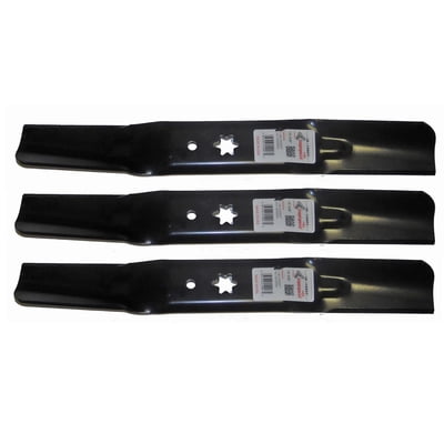 Free Shipping! 3PK 14907 6 Point Star Blades Compatible With Cub Cadet 742-05056, 742-05056A, 942-05056A