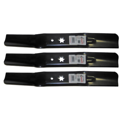 Free Shipping! 3PK 14907 6 Point Star Blades Compatible With Cub Cadet 742-05056, 742-05056A, 942-05056A