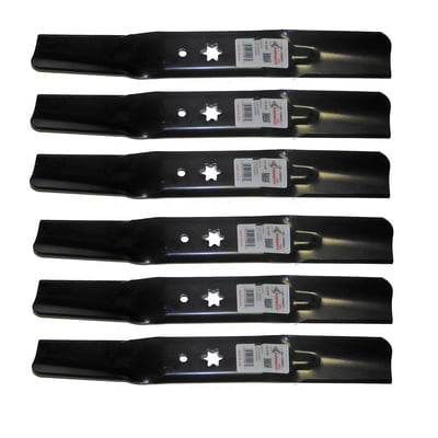 Free Shipping! 6PK 14907 6 Point Star Blades Compatible With Cub Cadet 742-05056, 742-05056A, 942-05056A