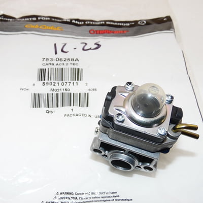 Genuine MTD 753-06258A 3.1 Ac Carburetor