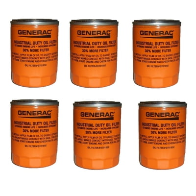 6Pk 070185E Generac Oil Filters Compatible With 70185E, 070185ES