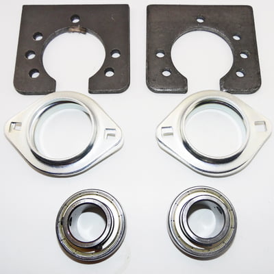 Go Kart Mini Chopper 1"Bearing Kit 2 Bolt Flange W/ Square Hangers