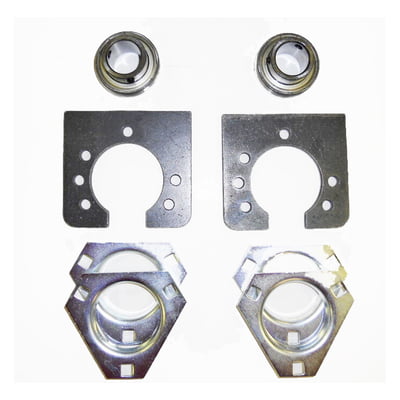 Go Kart Mini Chopper 1" Bearing Kit 3 Bolt Flange W/ Square Hangers