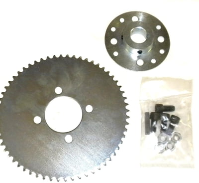 Free Shipping! GO CART SPROCKET AND HUB FOR 1" AXLE 60 TOOTH FOR #35 CHAIN