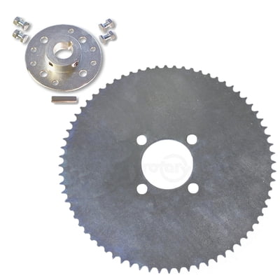 #35 60T Go Kart Sprocket & 1" Hub Kit For 1" Axle