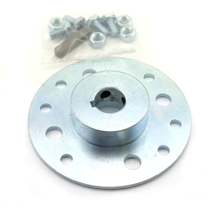 Go Kart Sprocket CPVNQMDG Steel Hub For 1" Bore 1/4" Keyway Hardware Kit With 420 Chain 50T Rear Drive Sprocket 4 Hole For Go Cart Mini Bike Silver Parts Go Kart 70 Sprocket And Hub