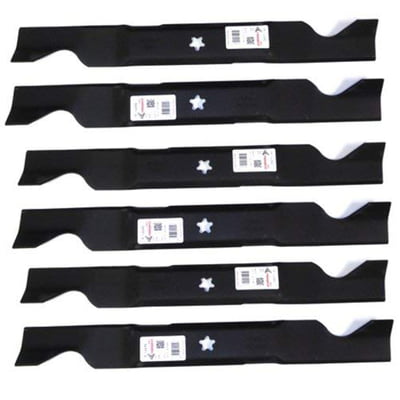 6PK 12242 5 Point Star Blades Compatible With Husqvarna / Craftsman 532405380, 594892801