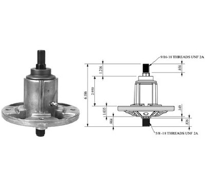 12495 Spindle Assembly Replaces John Deere GY20592, GY20867, GY21099