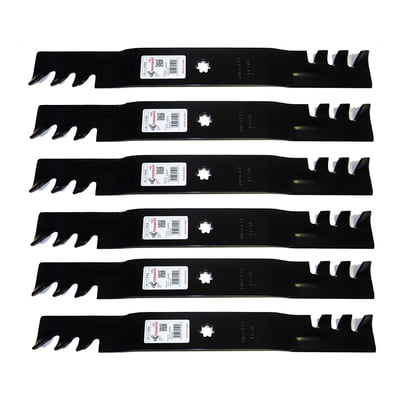 6Pk 11594 Mulching Blades Compatible With 42" John Deere AM137328, AM141033, GX22151, GY20850, UC21583