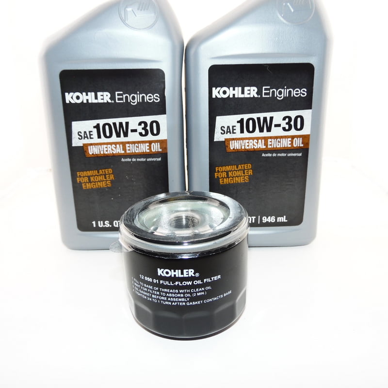 Free Shipping! 2qts. 10W30 Kohler Engine Oil & (1) Kohler 12 050 01S1