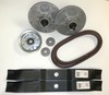 38" Deck Rebuild Kit Includes Spindles, Blades, Belt, Pulley, and Adapters