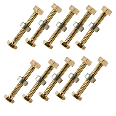 10Pk 8938 Shear Pins & Nuts W/Spacer Compatible With Murray 1501216MA, 703057